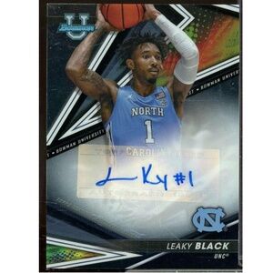 LEAKY BLACK SIGNED AUTO BASKETBALL CARD - UNC